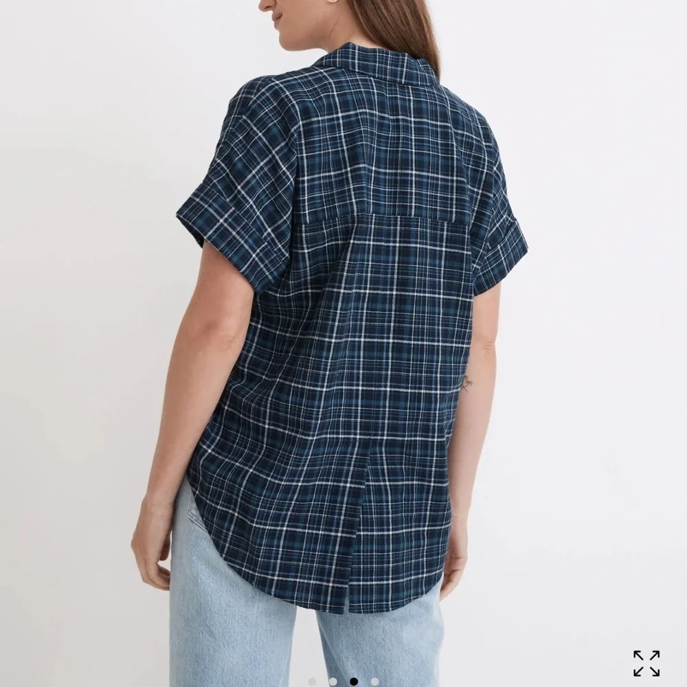 Madewell Swenson pop over baggy shirt short sleeve size XXS